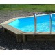 Piscine Bois Sunwater 490x300 H120cm Liner bleu Ubbink