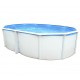 Round above ground pool TOI Prestigio white 350x132 with complete kit