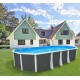 Piscina acima do solo TOI Ibiza Oval 915x457x132 com kit completo Antracite