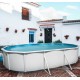 Piscina fuori terra TOI Mallorca ovale 550x366 con kit completo Antracite