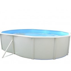 Piscina fuori terra TOI Mallorca ovale 550x366xH120 con kit estivo completo Bianco