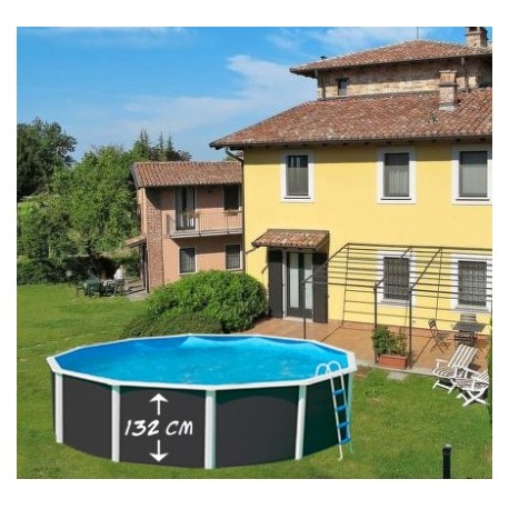 Piscine hors sol TOI Magnum ronde 350x132 Anthracite