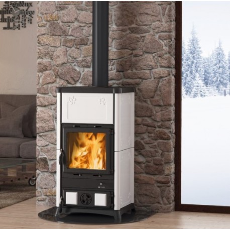 Stufa a legna Nordica Extraflame Fedora 8.3kW Bianco Infinty