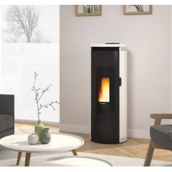 Estufa de pellets La Nordica Extraflame Amika 8kW impermeable ventilada Blanco