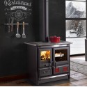 Fogão a lenha Nordica Extraflame Rosa L 9kW Preto