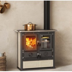 Fogão a lenha Nordica Extraflame Rosetta BII 9kW Liberty Creme