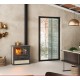 Estufa de leña Nordica Extraflame Rosa L 9kW Negro