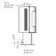 Round wood stove heat exchanger NovaStove Rety 7 kW with support