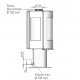 Poêle à Bois Rond échangeur thermique NovaStove Orso 8kW 3 Côtés Vitrés avec support