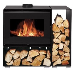 Holzofen-Wärmetauscher NovaStove Denso 10kW mit Holzunterstützung