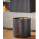 Log rack Nubia Black Steel Frosted Nineteen Design