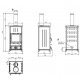 Stufa a legna a recupero di calore La Nordica Concita 2.0 Steel 13kW Crema