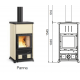 Heat recovery wood stove La Nordica Concita 2.0 Steel 13kW Cream