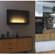 Infire Murall 800 Bioethanol Fireplace with Glass 2 kW White