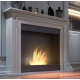 SIMPLEfire Portal 1 white bioethanol fireplace with 1 pane of glass