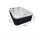 Parma 3-Sitzer Plug&Play Whirlpool 29 Düsen L216xT160xH78 VerySpas