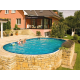 Azuro Ibiza Oval Pool 350x700 H135 mit Sandfilter