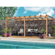 Pergola adossée en bois brut Palma 3x3m 9m2