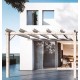 Aangebouwde pergola in ruw hout Sevilla 5x4m 20m2