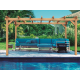 Freistehende Pergola aus Massivholz Valencia 500x400m 20m2