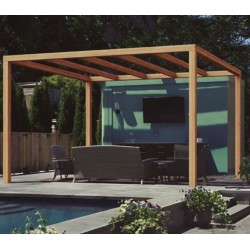 Freistehende Pergola aus rohem Holz Santaner 500x400cm 20m2