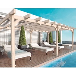 Vrijstaande houten pergola Marsella 600x400cm 24m2