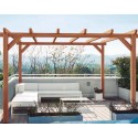 Pérgola exenta de madera Sitges 400x300cm 12m2