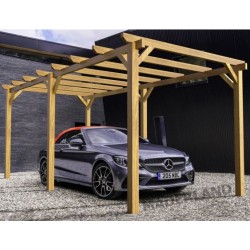 Garagem de madeira para carros 6x3m Badajoz 18m2 Maderland