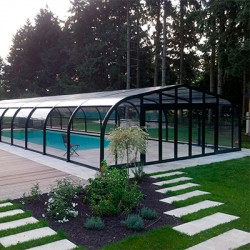 Copertura per piscina di media altezza Abrisol Tabarca Veranda fissa 10,8x550m