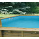 Piscina Legno Ubbink Océa 430 H120cm Fodera Blu