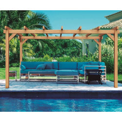 Freistehende Pergola aus Massivholz Valencia 5x3m 15m2