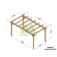 Pergola autoportée en bois massif Valencia 5x3m 15m2