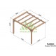 Lean-to pergola in raw wood Burgos 3x3m 9m2