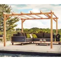 Pergola autoportée en bois Linares 5x4m 20m2