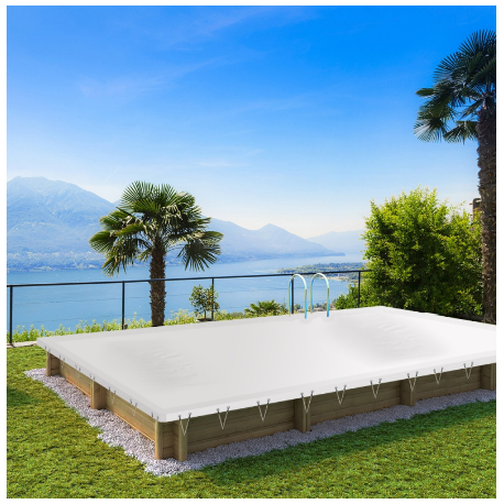 Couverture d’hiver 6x3 piscine bois rectangle BWT myPOOL