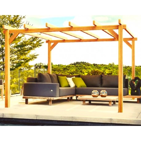 Pergola autoportante in legno Linares 6x4m 24m2