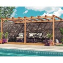 Palma Raw Wood Lean-To Pergola 6x4m 24m2