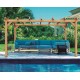 Pergola autoportée en bois massif Valencia 4x4m 16m2