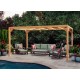 Freestanding pergola in raw wood Alicante 600x300cm 18m2