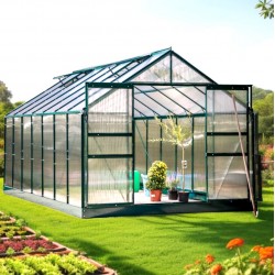 Serre de Jardin Aluminium Habrita 10.60m2