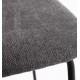 Set of 4 Linda VeryForma Dark Grey Metal Chairs and Chenille Cushion