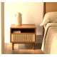 Wooden Bedside Table and Rope Drawer 51x45 Ela VeryForma