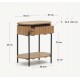 Bedside table with oval mango wood drawer 55 Cali VeryForma