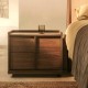 Walnut wood bedside table with dark finish 60x59 Noxi VeryForma