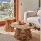 Mesa de apoio de madeira de teca natural Jet 50 cm VeryForma