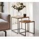 Set of 2 Ana VeryForma Wooden and Metal Side Tables