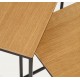 Lot de 2 Tables gigognes d'appoints en bois et métal Ana VeryForma