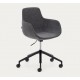 Chaise de bureau gris foncé et aluminium finition noire mate Tisia VeryForma