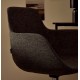 Dark grey and aluminium office chair with matt black finish Tisia VeryForma