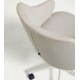 Chaise de bureau gris clair et pieds acier blanc mat Nara VeryForma